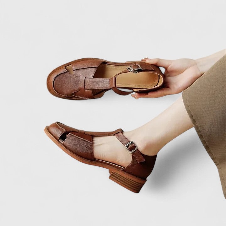 Sandals | Elegant T-Strap Design | Low Block Heel | Versatile and Comfortable 7