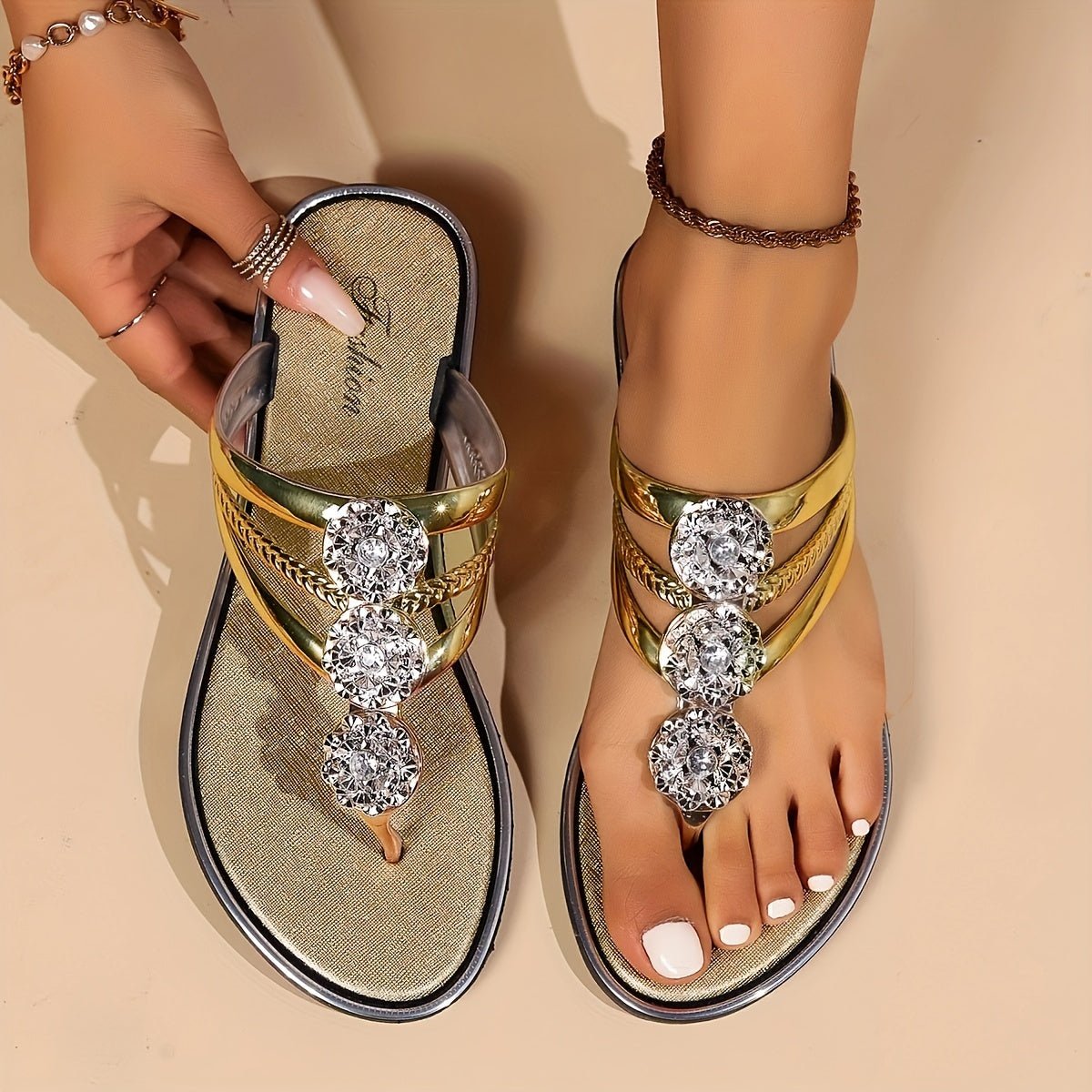Sandals | Elegant T-Strap Flat Design | Comfortable Stylish Footwear 2