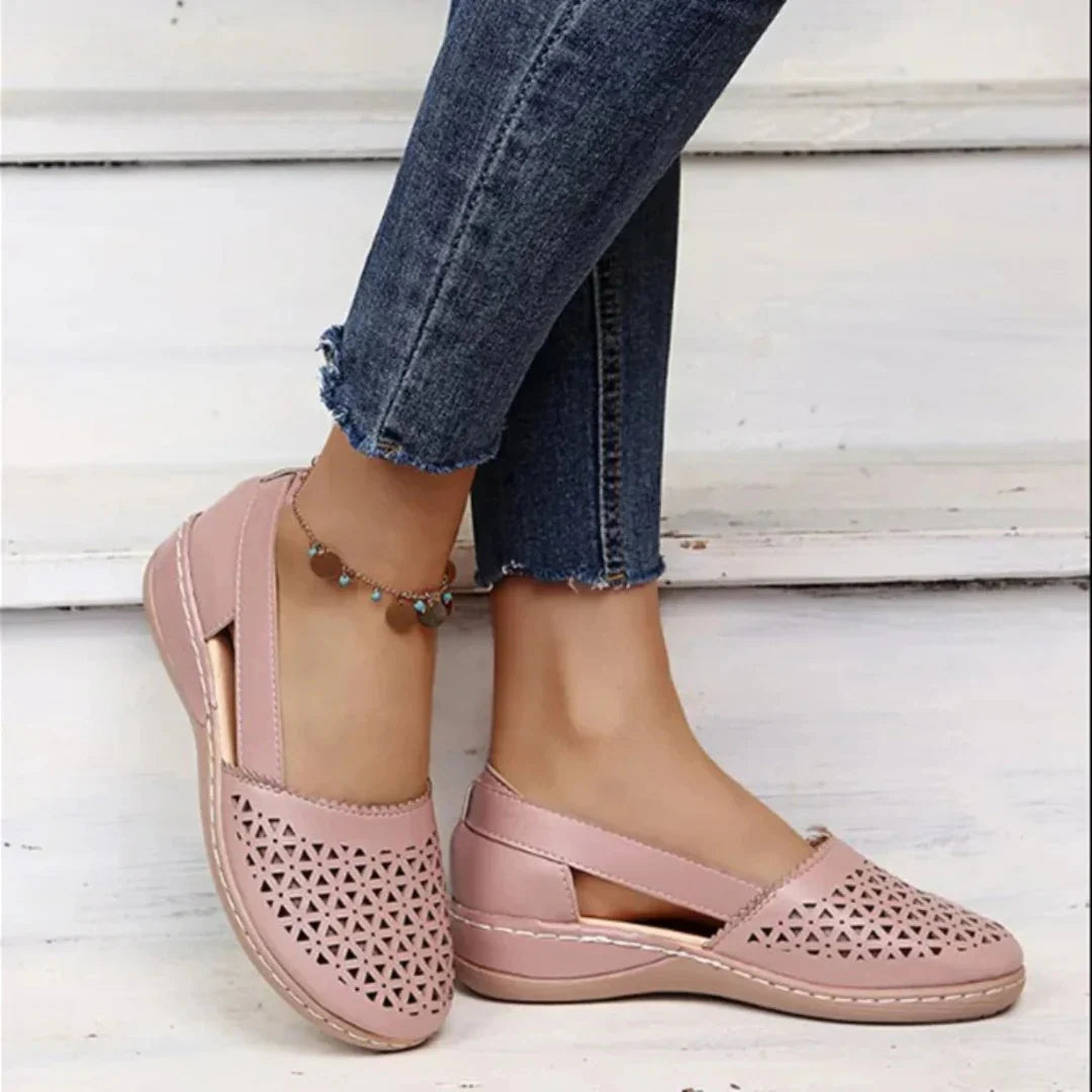 Sandals | Geometric Pattern Closed Toe Shoes | Stylish Comfortable Summer Footwear 0