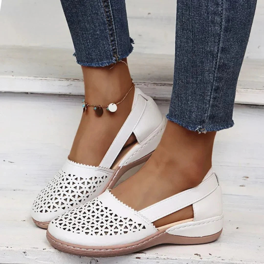Sandals | Geometric Pattern Closed Toe Shoes | Stylish Comfortable Summer Footwear 1
