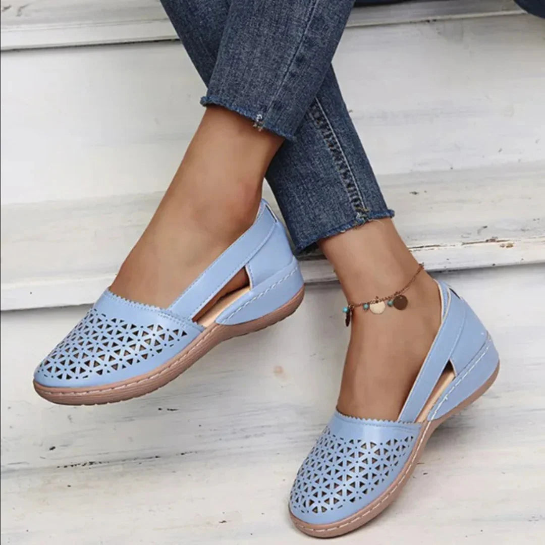 Sandals | Geometric Pattern Closed Toe Shoes | Stylish Comfortable Summer Footwear 3