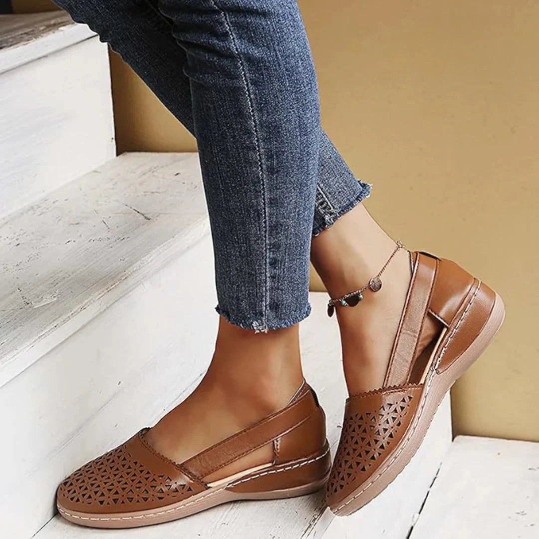 Sandals | Geometric Pattern Closed Toe Shoes | Stylish Comfortable Summer Footwear 4