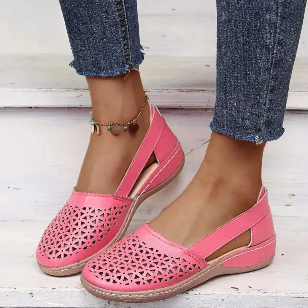 Sandals | Geometric Pattern Closed Toe Shoes | Stylish Comfortable Summer Footwear 6