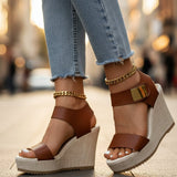 Sandals | Platform Wedge Ankle Strap | Comfortable Stylish Footwear 4