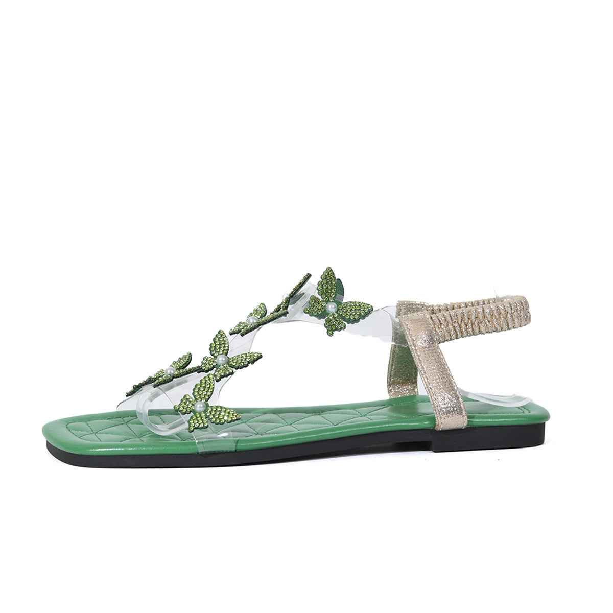 Sandals | Stylish Rhinestone Flat Shoes for Summer | Comfortable Casual Footwear 7