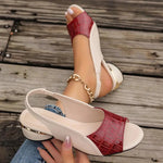 Sandals | Textured Strap Block Heel Slingback | Stylish Comfortable Summer Footwear 4