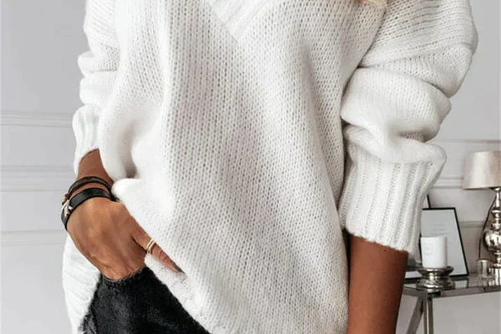 Women's Merino Wool V-Neck Pullover | Lightweight Breathable Knit Sweater