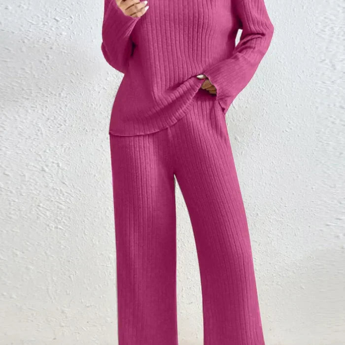 Women's Ribbed Lounge Set | Cozy Two-Piece Loungewear Set