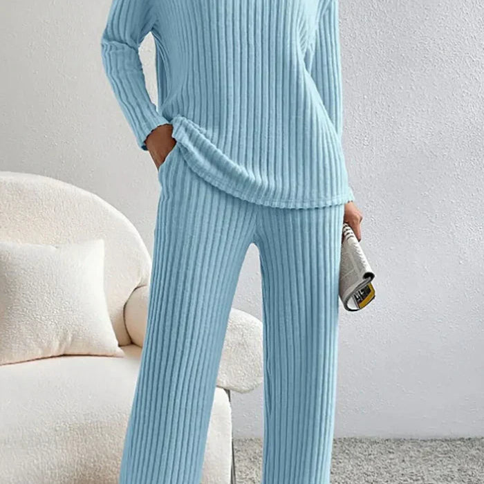 Women's Ribbed Lounge Set | Cozy Two-Piece Loungewear Set