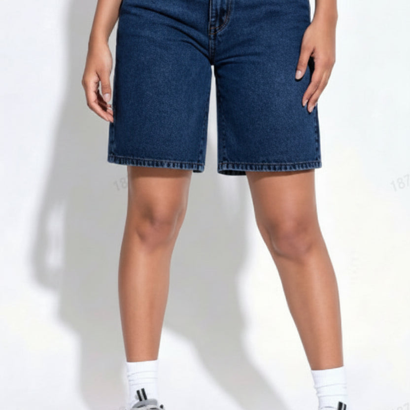 Women's Vintage Bermuda Shorts | Casual Pocket Summer Shorts