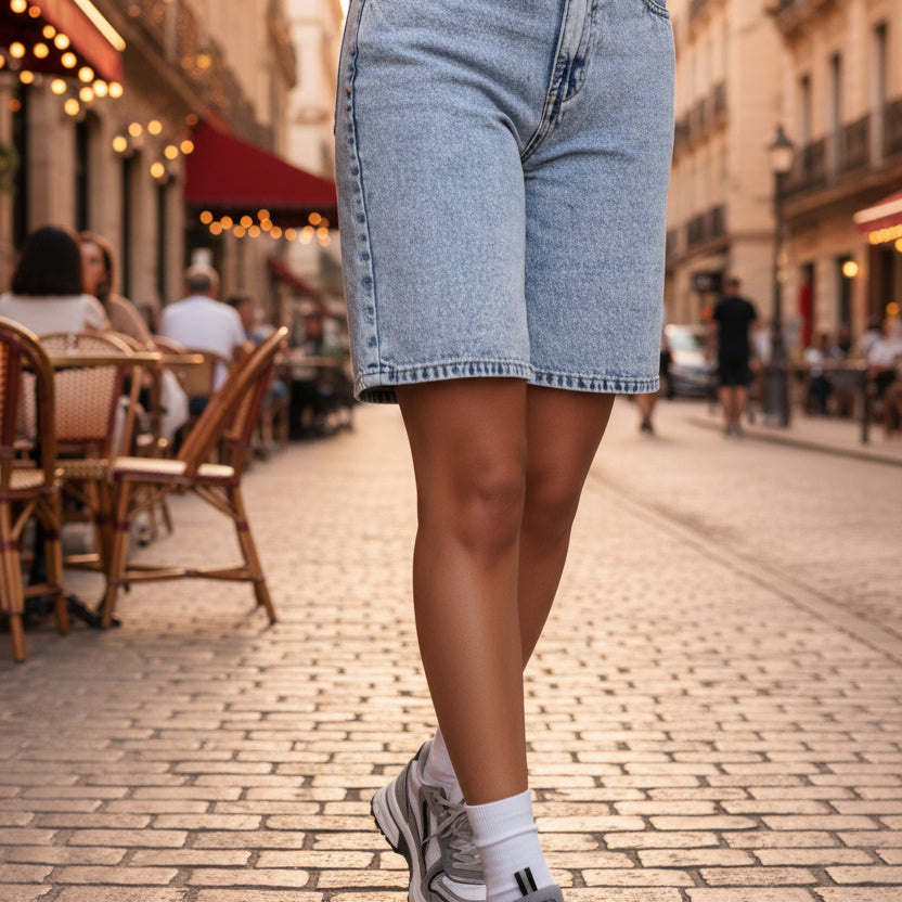 Women's Vintage Bermuda Shorts | Casual Pocket Summer Shorts