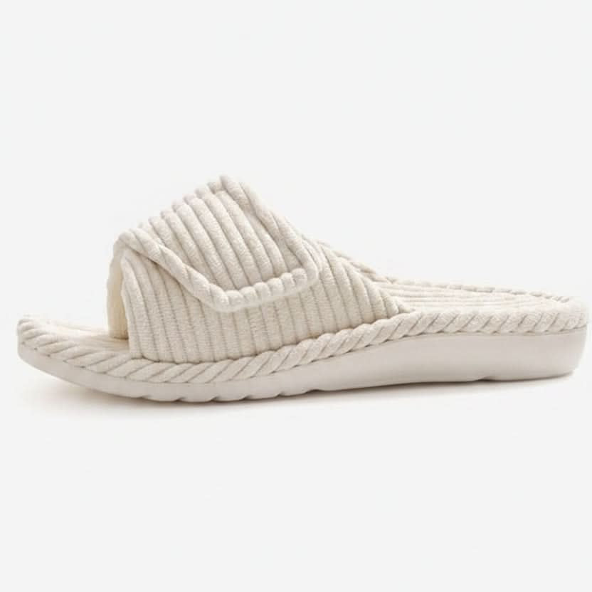 Women's Open Toe Comfort Slippers | Adjustable Cushioned Slides