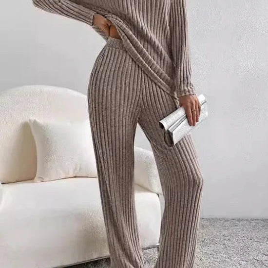 Women's Ribbed Lounge Set | Cozy Two-Piece Loungewear Set