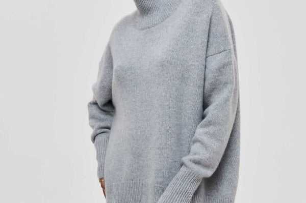 Women's Turtleneck Knit Sweater | Warm High-Neck Pullover