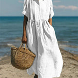 Shirt Dress | Elegant Summer Dress with Flattering Silhouette 0