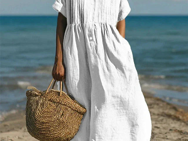 Shirt Dress | Elegant Summer Dress with Flattering Silhouette 0