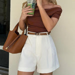 Shorts | High-Waisted Summer Casual Wear | Elegant Comfortable 4