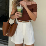 Shorts | High-Waisted Summer Casual Wear | Elegant Comfortable 5