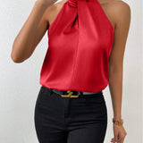 Silk Top | Knot Neck | Elegant Silk Blouse | Luxurious | Versatile 10
