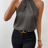 Silk Top | Knot Neck | Elegant Silk Blouse | Luxurious | Versatile 15
