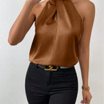 Silk Top | Knot Neck | Elegant Silk Blouse | Luxurious | Versatile 19