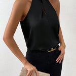 Silk Top | Knot Neck | Elegant Silk Blouse | Luxurious | Versatile 2