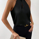 Silk Top | Knot Neck | Elegant Silk Blouse | Luxurious | Versatile 2