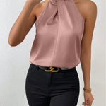 Silk Top | Knot Neck | Elegant Silk Blouse | Luxurious | Versatile 5