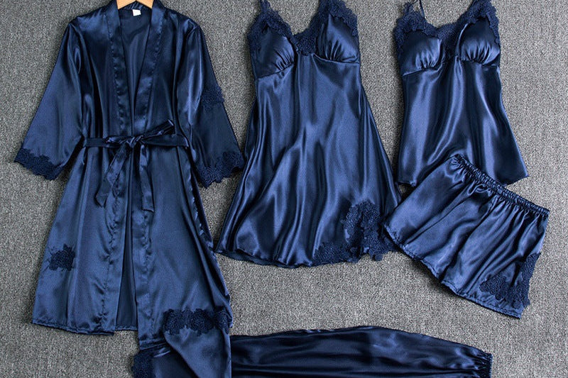 Sleepwear Set | Elegant Five-Piece Pajama Set for Women 0