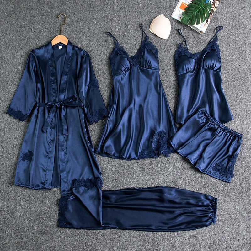 Sleepwear Set | Elegant Five-Piece Pajama Set for Women 0
