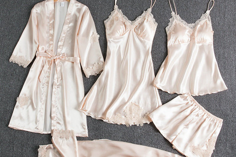 Sleepwear Set | Elegant Five-Piece Pajama Set for Women 3