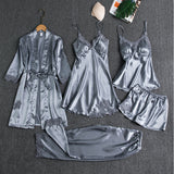 Sleepwear Set | Elegant Five-Piece Pajama Set for Women 4