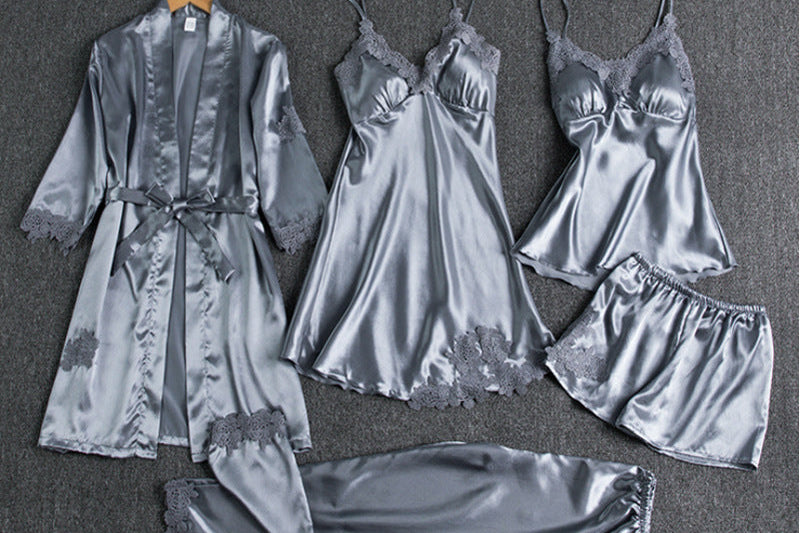 Sleepwear Set | Elegant Five-Piece Pajama Set for Women 4