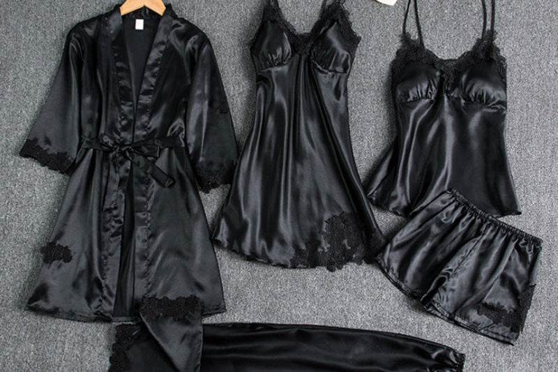 Sleepwear Set | Elegant Five-Piece Pajama Set for Women 5