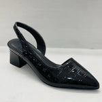 Slingback Pumps | Elegant Pointed-Toe Mid-Heel Footwear | Comfortable Black Pumps for Women 2