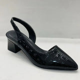 Slingback Pumps | Elegant Pointed-Toe Mid-Heel Footwear | Comfortable Black Pumps for Women 2