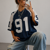 Sport Jersey Shirt | Oversized Trendy Streetwear Top 0