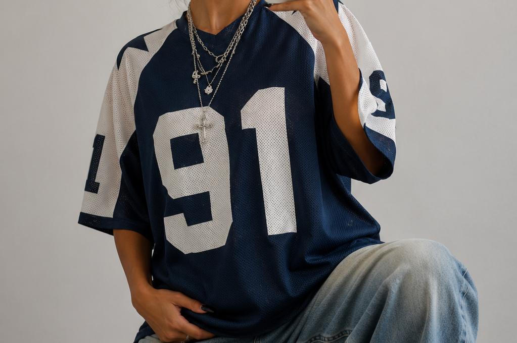 Sport Jersey Shirt | Oversized Trendy Streetwear Top 0