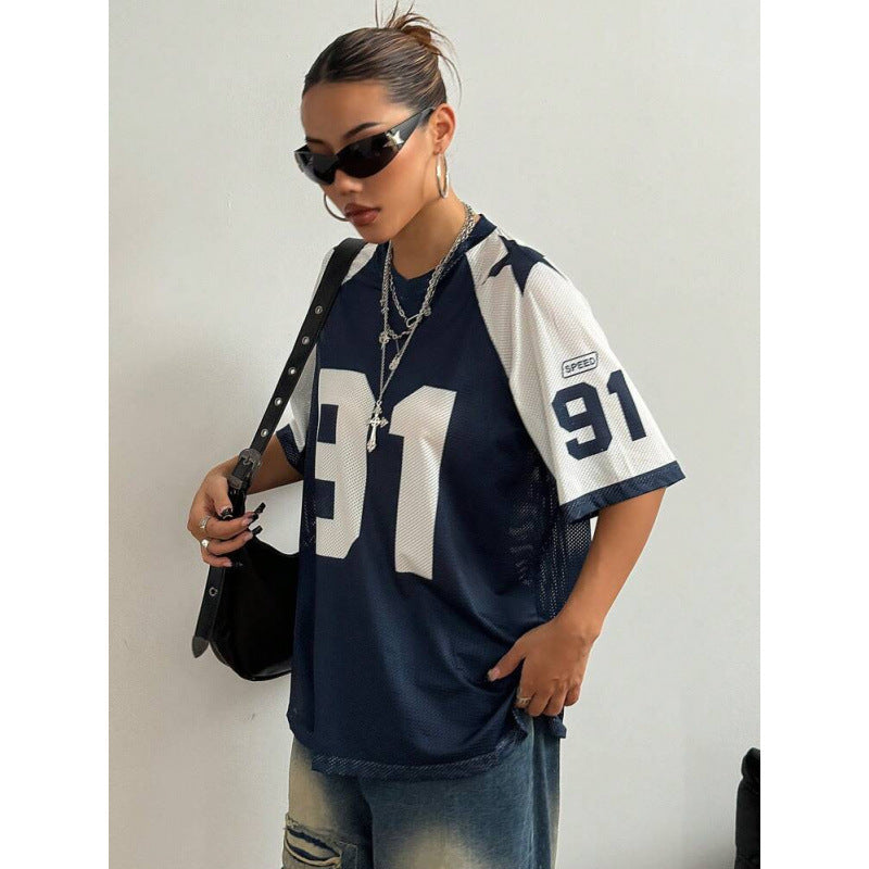 Sport Jersey Shirt | Oversized Trendy Streetwear Top 1