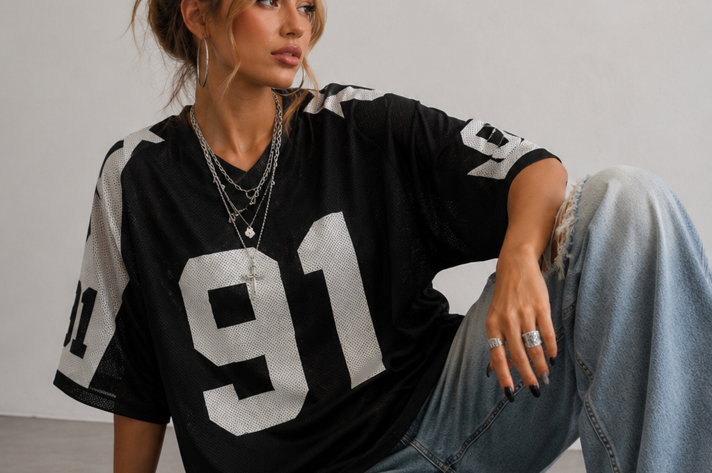 Sport Jersey Shirt | Oversized Trendy Streetwear Top 8