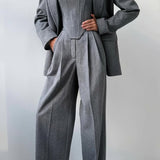 Suit | Herringbone Three-Piece Set | Elegant Structured Design for Professional Attire 0