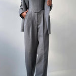 Suit | Herringbone Three-Piece Set | Elegant Structured Design for Professional Attire 6