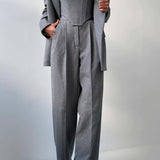 Suit | Herringbone Three-Piece Set | Elegant Structured Design for Professional Attire 6