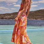 Sundress | Vibrant Halter-Neck Midi Summer Dress | Stylish Comfortable 2