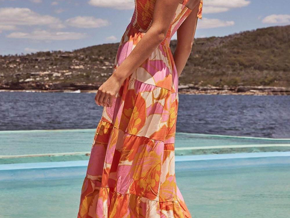 Sundress | Vibrant Halter-Neck Midi Summer Dress | Stylish Comfortable 2