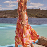Sundress | Vibrant Halter-Neck Midi Summer Dress | Stylish Comfortable 3