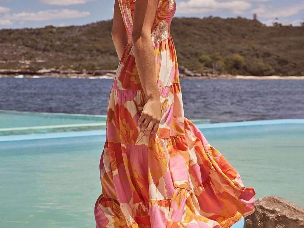 Sundress | Vibrant Halter-Neck Midi Summer Dress | Stylish Comfortable 3