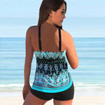 Swimwear | Abstract Print Tankini Set | Comfortable Two-Piece Design | Versatile and Supportive 3