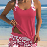 Swimwear | Floral Tankini Set | Comfortable High-Waisted Swim Shorts | Stylish and Functional 3