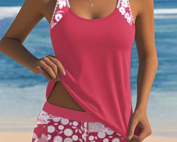 Swimwear | Floral Tankini Set | Comfortable High-Waisted Swim Shorts | Stylish and Functional 3